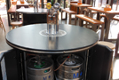 Inside Beer Dispensing Bar Table Keg